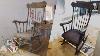 Pair Fournier Style Hollywood Regency Ebonized Parcel Gilt Carved Rope Leg Chair